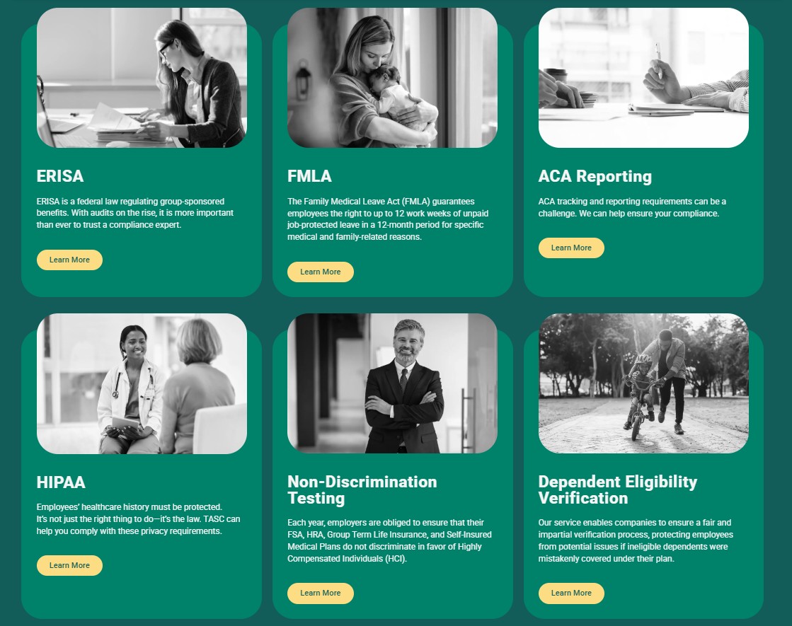 TASC compliance platform — ERISA, ACA, HIPAA, COBRA, FMLA and more
